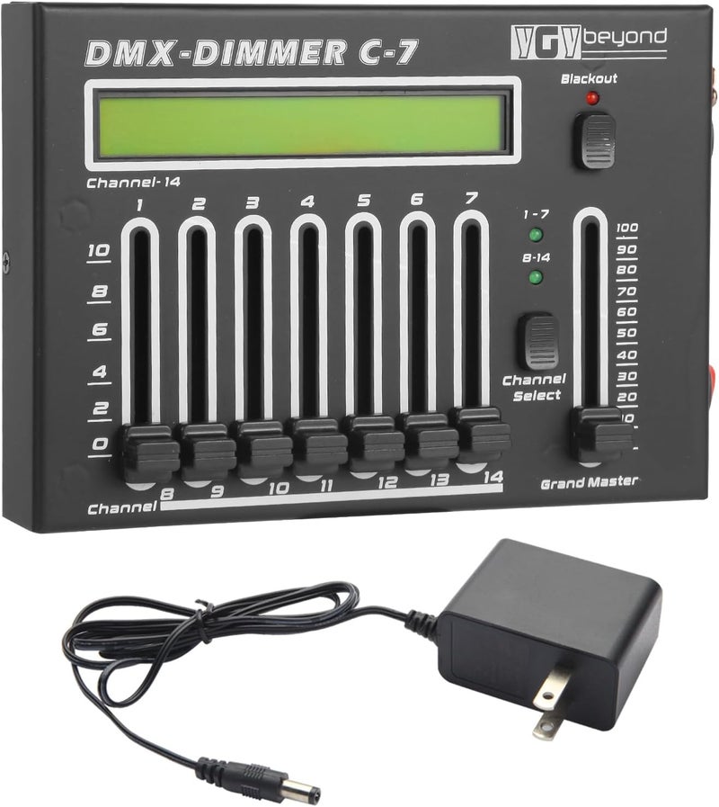 ygybeyond DMX-C7Controller,14Channel, DMX512, Controller, Stage Lighting Equipment & Accessorie For Dj, Ktv, Large Concert, DMX Light Controller (14 channel DMX-C7) - Image 1